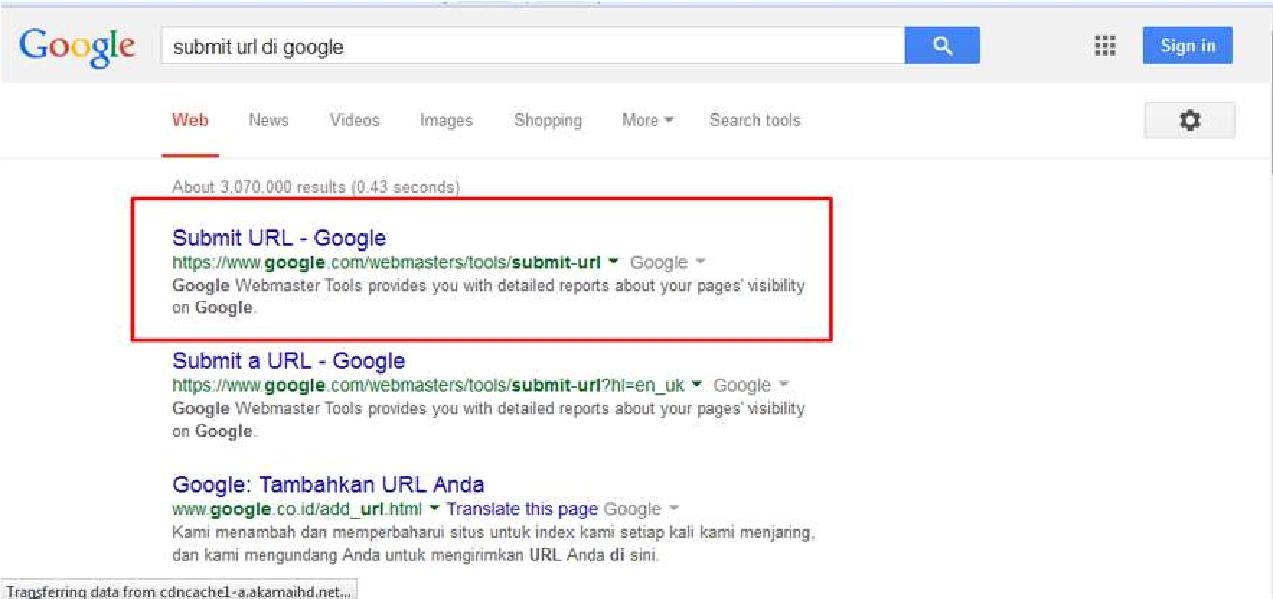 Pentingnya Submit URL ke Search Engine